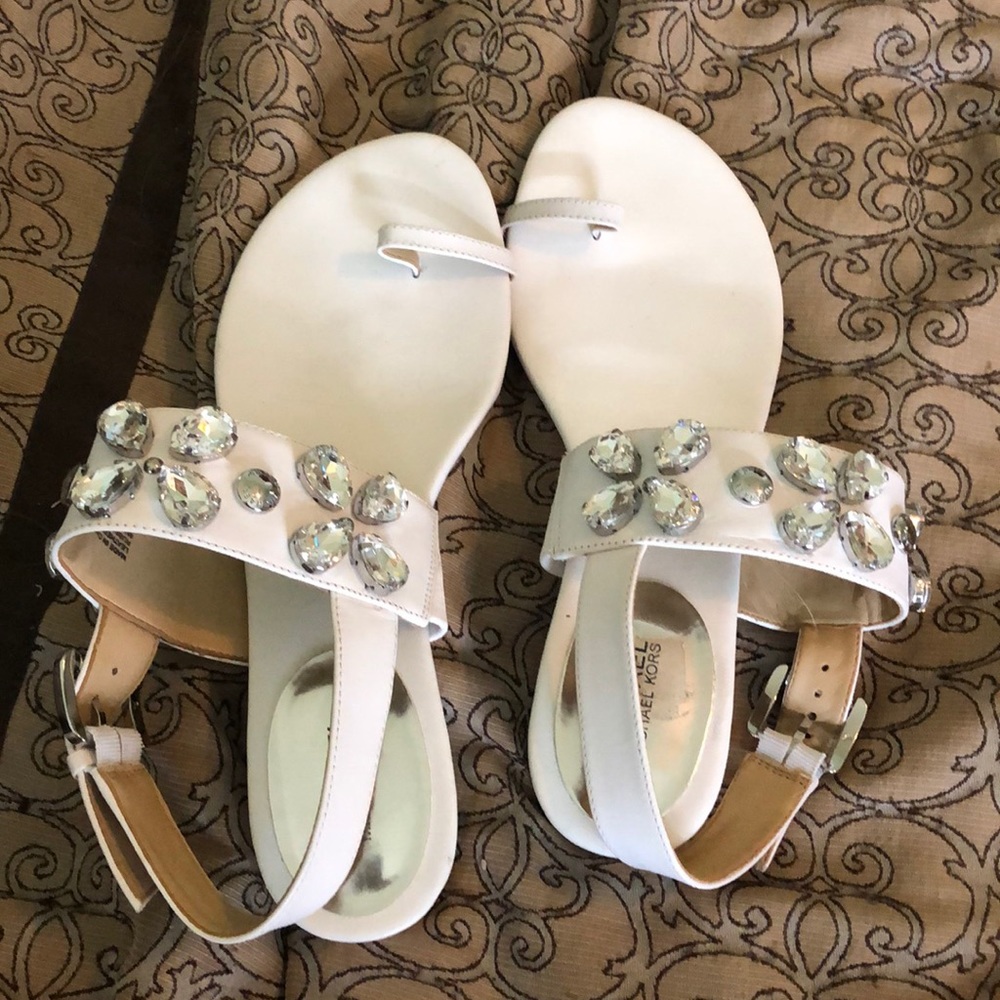 Michael Kors white sandals